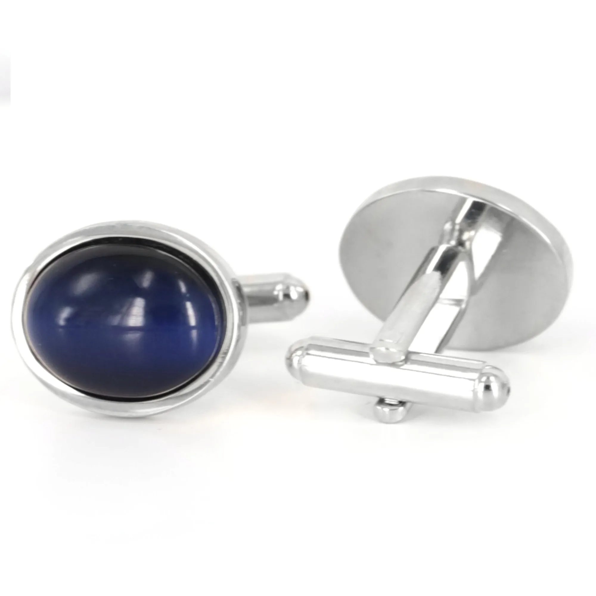 Oval Space Blue fiber optic Cufflinks (Online Exclusive)
