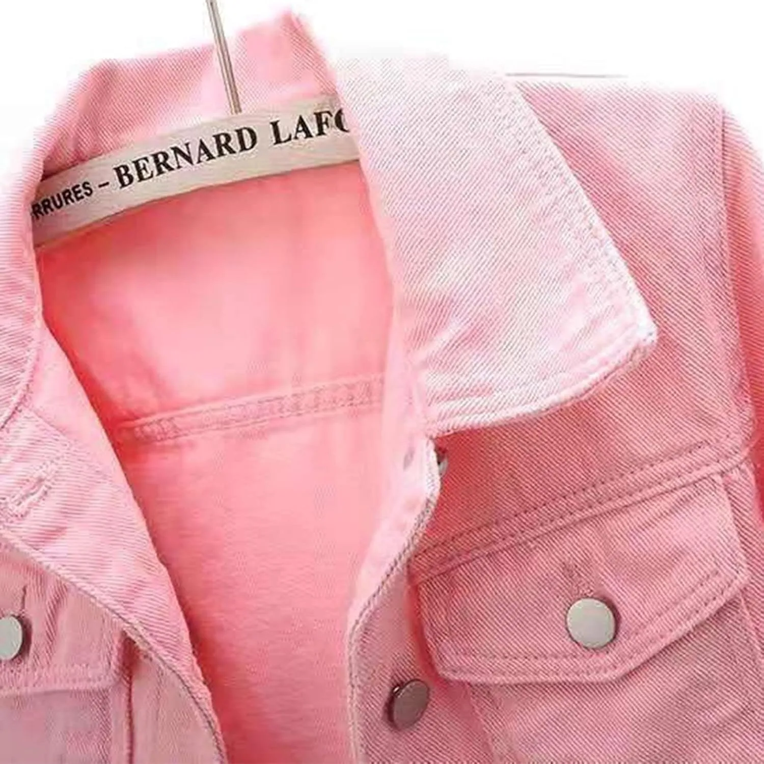 PEHMEA Women 3/4 Sleeve Denim Cropped Jacket Light Short Jean Jackets Outercoat