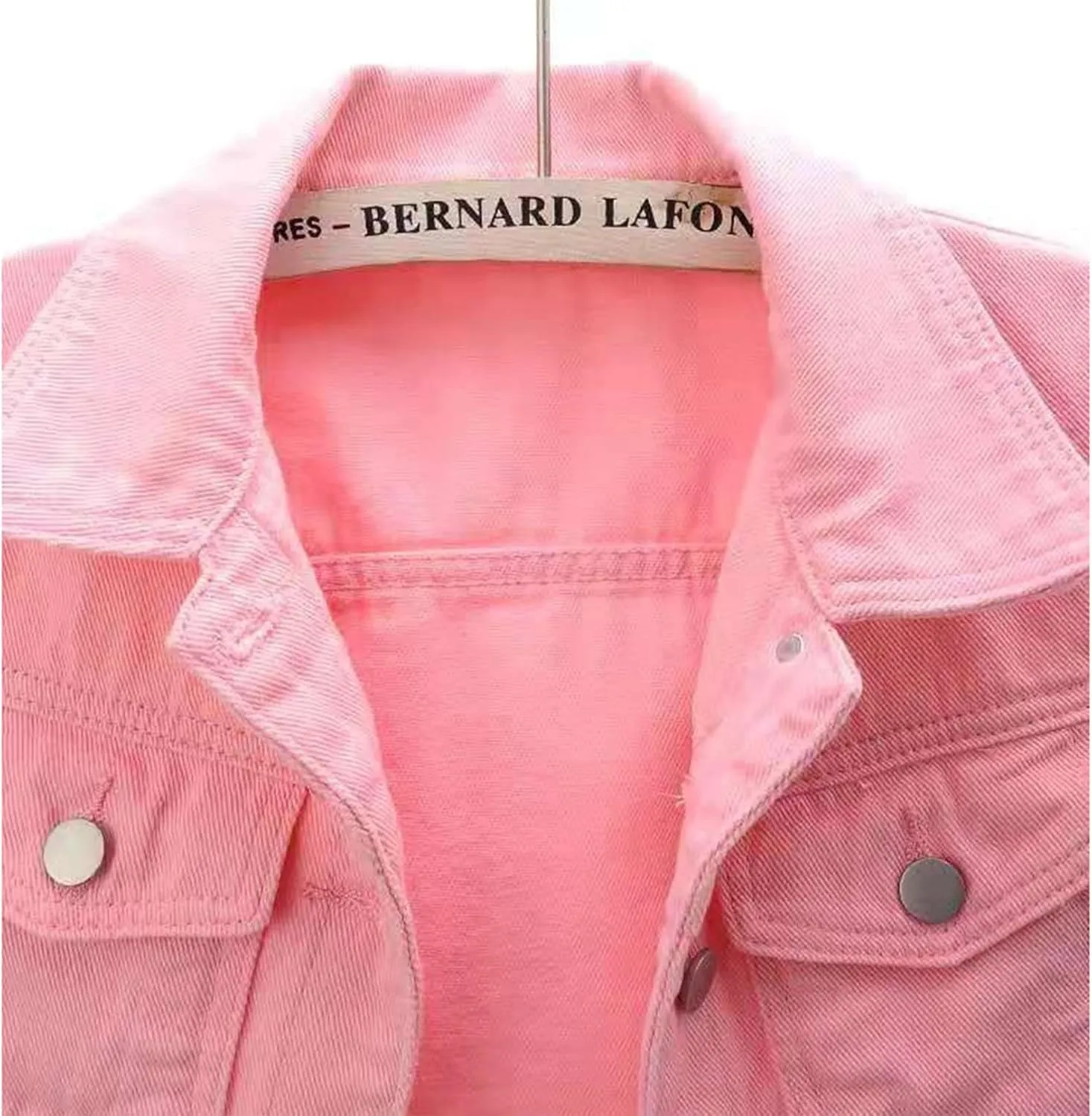 PEHMEA Women 3/4 Sleeve Denim Cropped Jacket Light Short Jean Jackets Outercoat