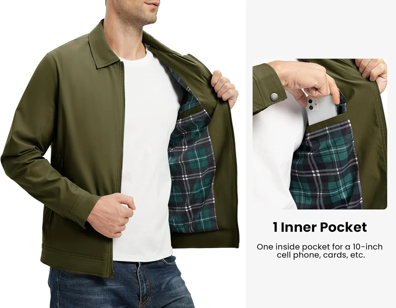 Rdruko Men's Light Jackets Windbreaker Spring Fall Lightweight Jackets Caual Stylish Jacket with Pockets