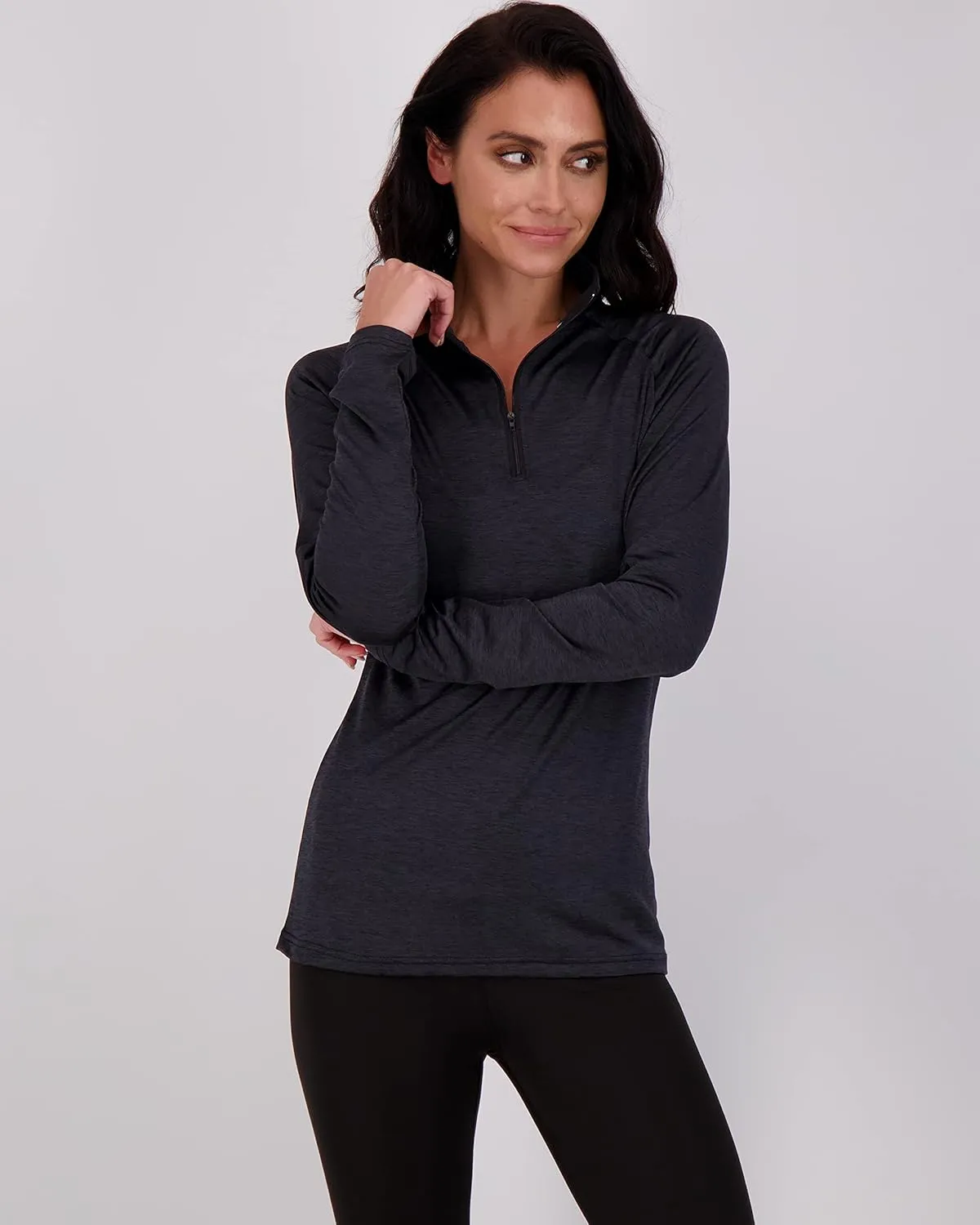 Real Essentials 3 Pack: Womens Dry-Fit Long Sleeve Quarter Zip & Full Zip Up Hoodie Workout Jacket (Available in Plus)