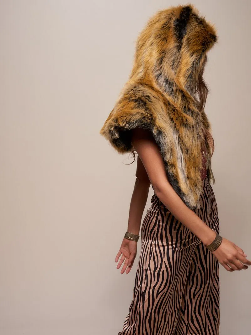 Red Wolf Faux Fur Shawl