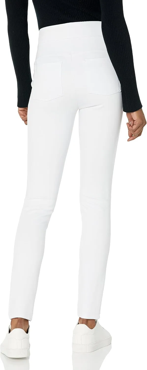 SLIM-SATION Women's Pull on Ankle Pant with Tummy Control Panel