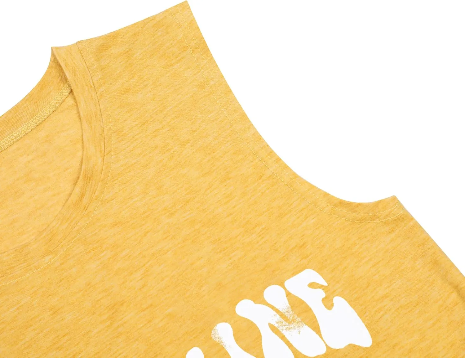 Sunshine Vibes Letter Print Vest T Shirt Women's Summer Sleeveless Graphic Tank Tops Casual Loose Workout Tees