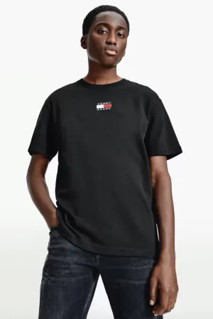 TOMMY JEANS BADGE TEE - BLACK