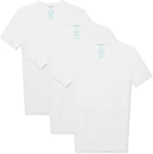 Tommy John Men's High V Neck Undershirt, Second Skin Fabric, Slim Fit T-Shirt with Stay Tuck Design