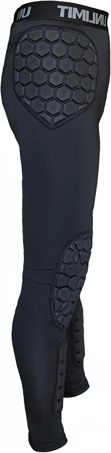 Unlimit Soccer Goalie Pants - Padded Goalkeeper Pants with Knee, Hip & Shin Pads