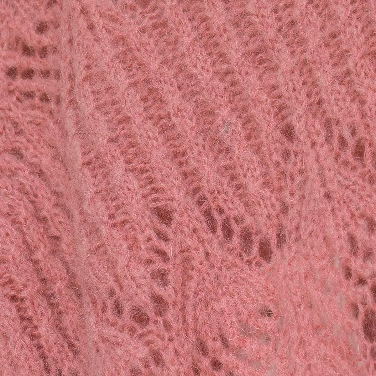 V-Neck Pullover Top Mohair Sweater