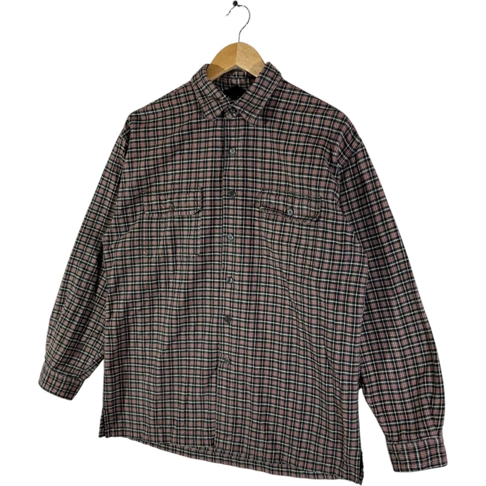 Vintage Plaid Button-Up Flannel