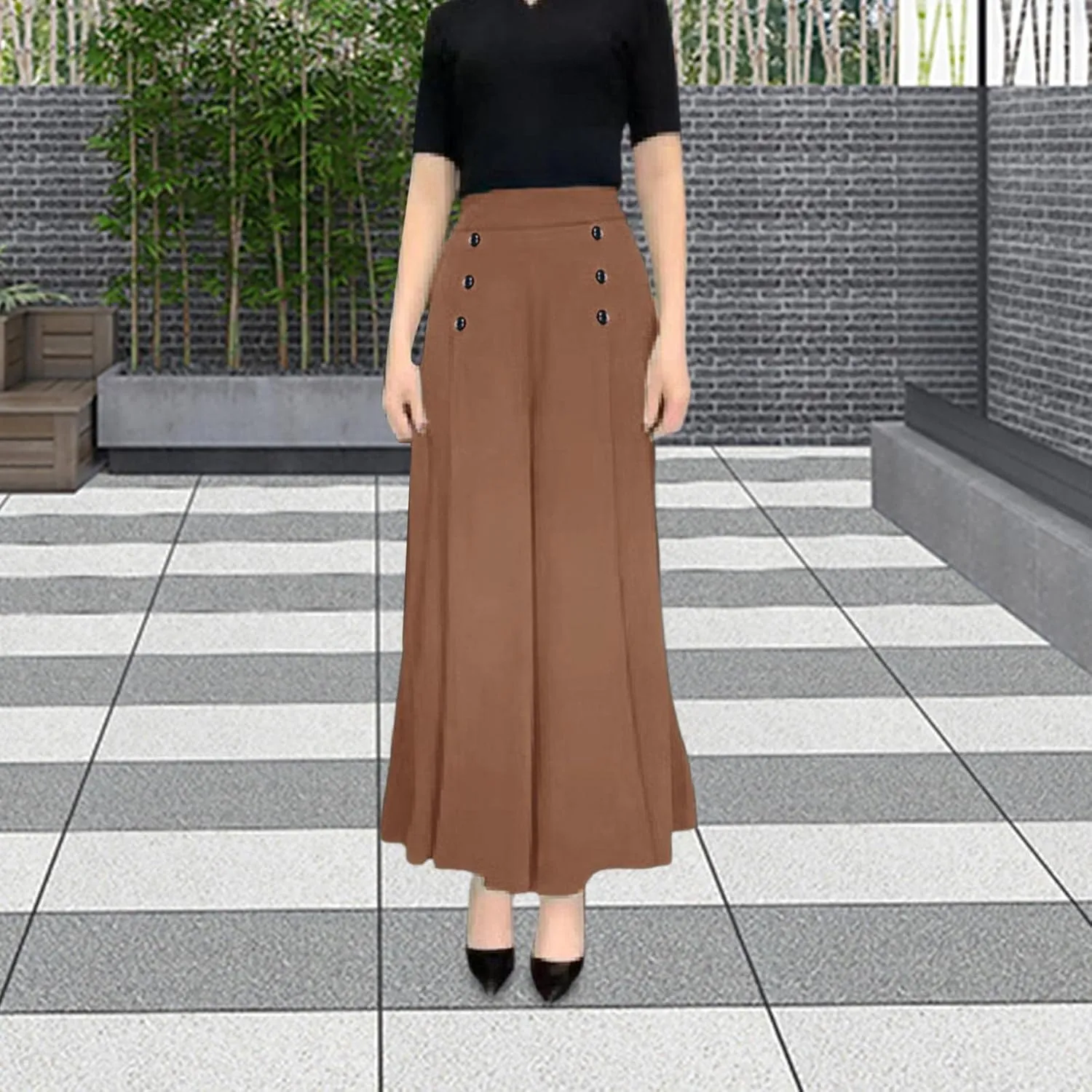 Wide Leg Pants for Women Spring Summer Work Pants Long Palazzo Pants High Waist Trousers