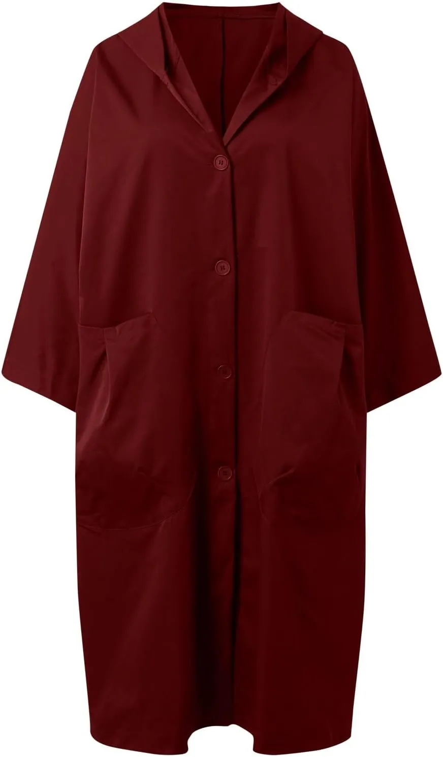 Women's Spring Autumn Winter Long Coat Jacket Trench Coat Hooded Outerwear Oversized One Size Fits Women Trendy