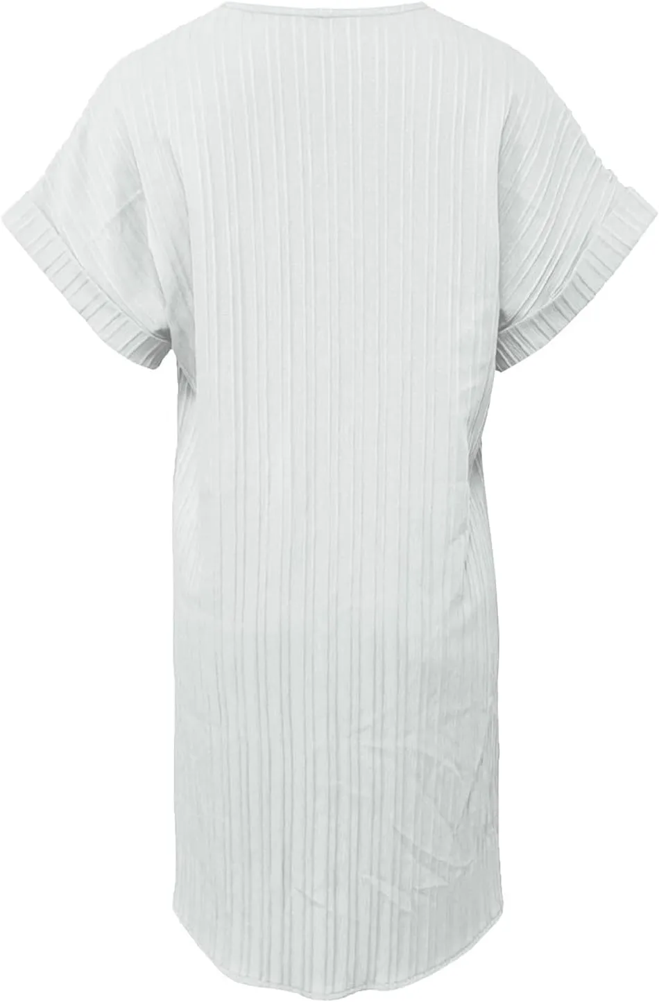 Women's Summer Casual T Shirt Dresses Short Sleeve Button Down Swing Dress, XX-Large, Green
