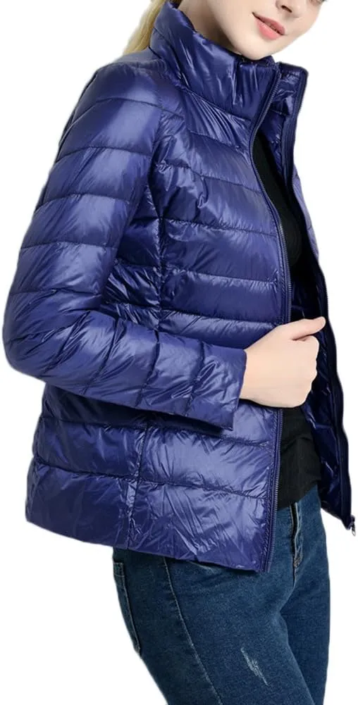 Women's Ultra Light Weight Outdoor Coat Packable Outwear Puffer Down Jacket