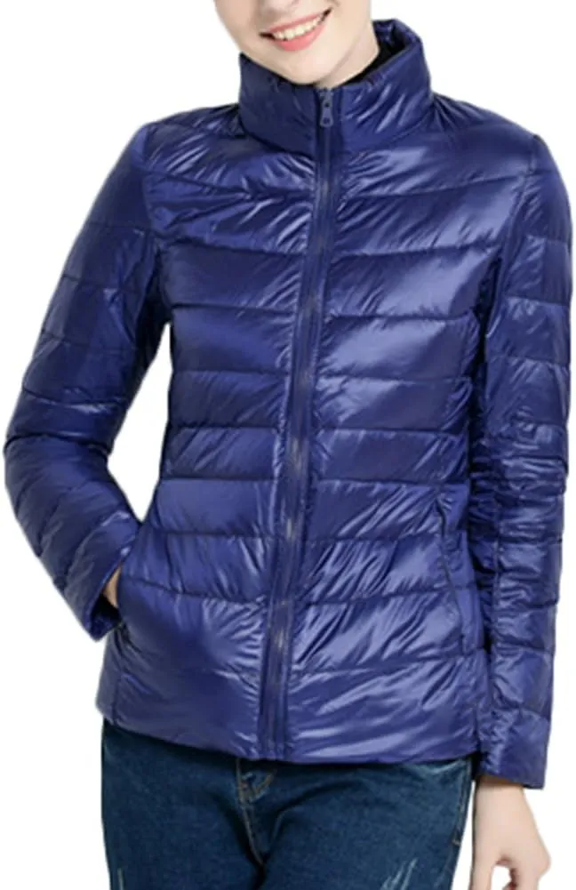 Women's Ultra Light Weight Outdoor Coat Packable Outwear Puffer Down Jacket