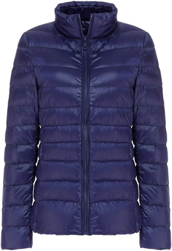Women's Ultra Light Weight Outdoor Coat Packable Outwear Puffer Down Jacket