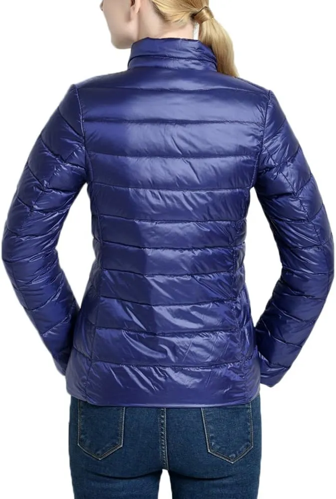 Women's Ultra Light Weight Outdoor Coat Packable Outwear Puffer Down Jacket