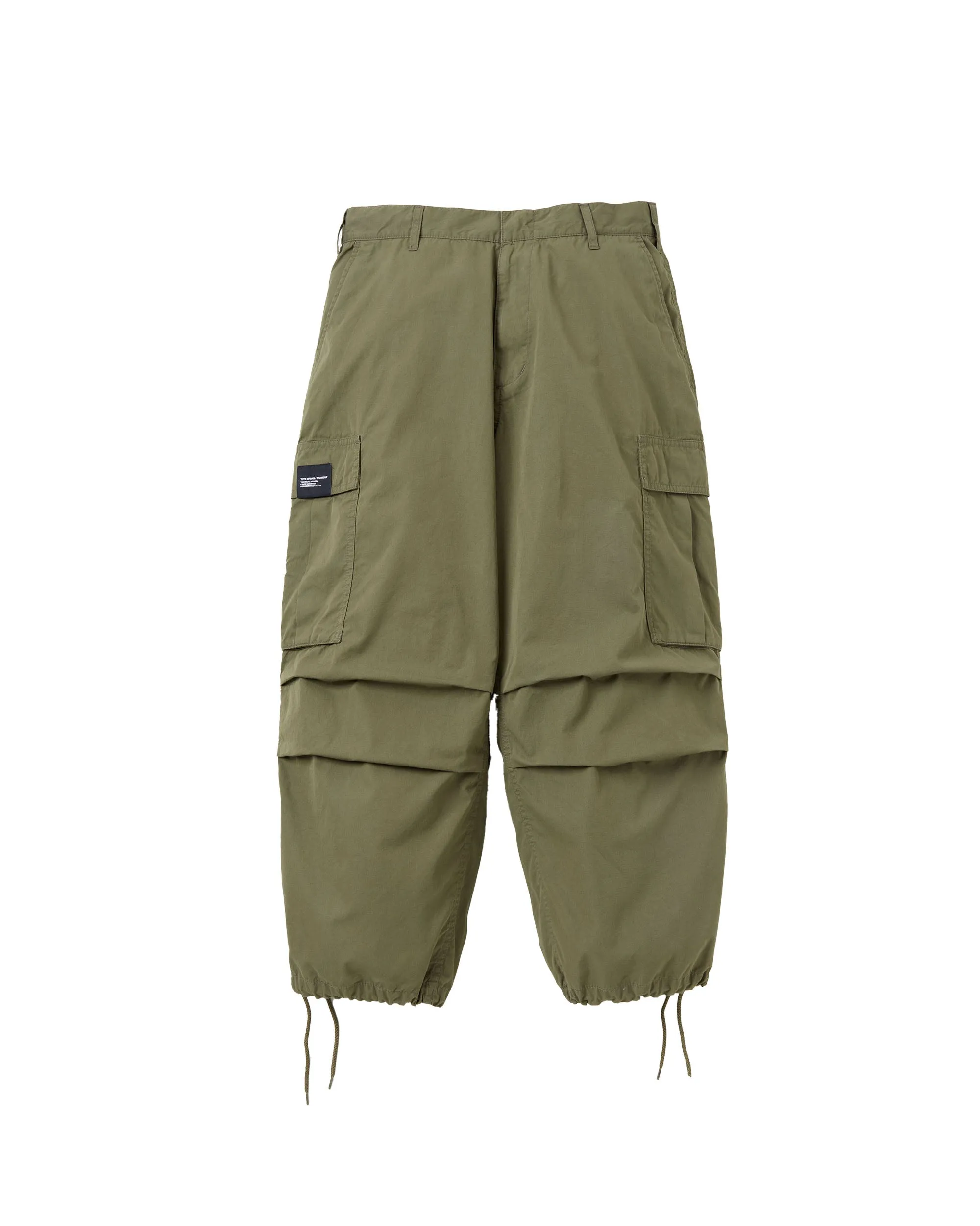 Woven Wide Cargo Pants - Olive Drab