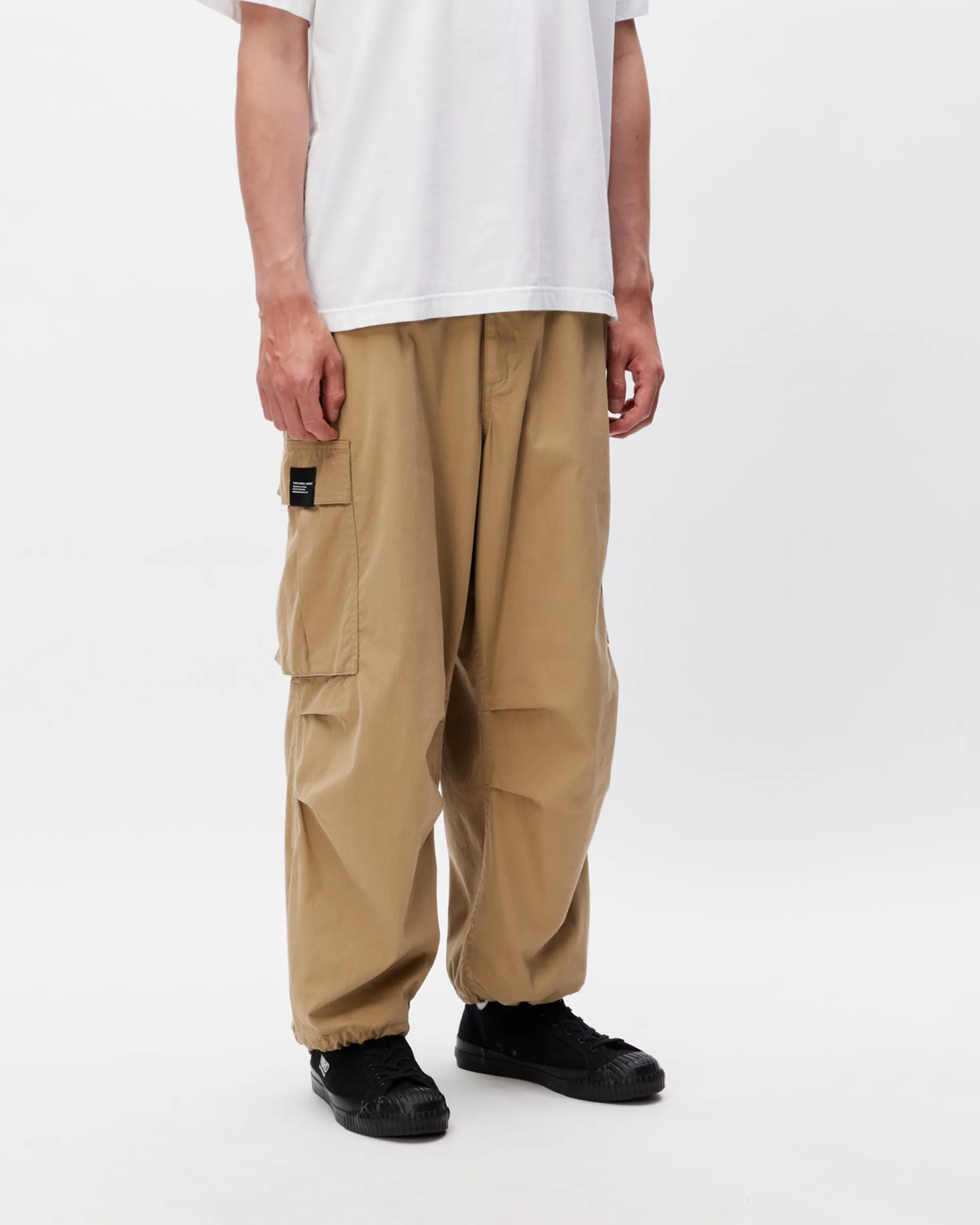 Woven Wide Cargo Pants - Olive Drab