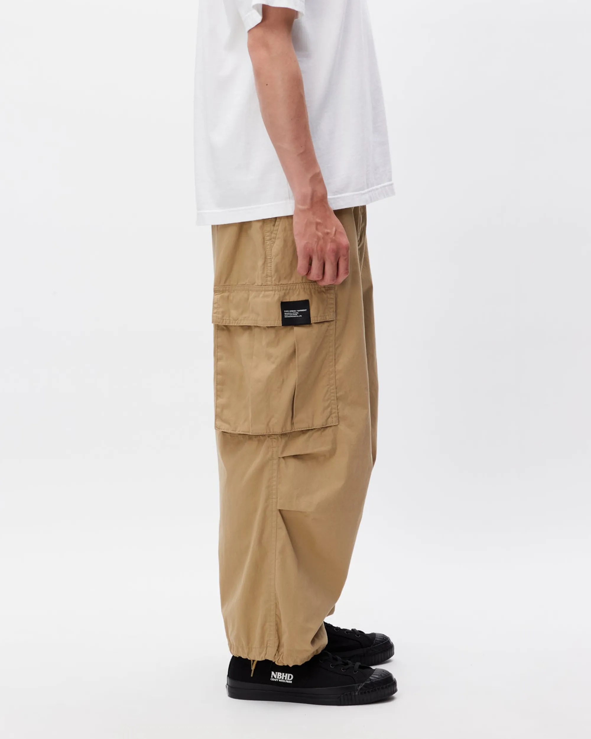 Woven Wide Cargo Pants - Olive Drab